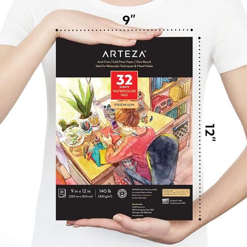 ورق ألوان مائية من ARTEZA ARTZ-8066، أبيض 2 in Kuwait