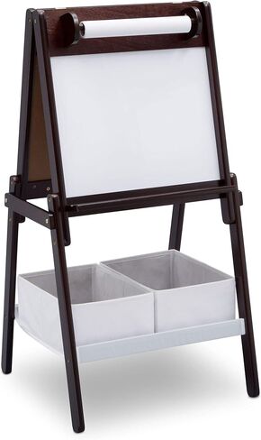Delta Children MySize Kids Double-Sided Storage Easel -Ideal for Arts & Crafts, Drawing, Homeschooling and More - Greenguard Gold Certified, Grey in Kuwait