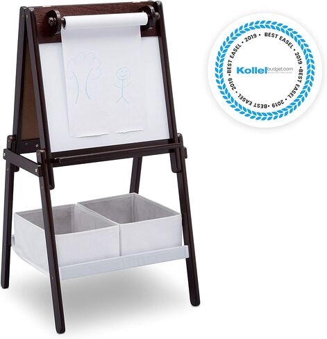 Delta Children MySize Kids Double-Sided Storage Easel -Ideal for Arts & Crafts, Drawing, Homeschooling and More - Greenguard Gold Certified, Grey in Kuwait