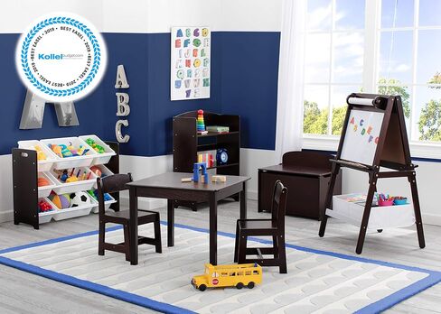 Delta Children MySize Kids Double-Sided Storage Easel -Ideal for Arts & Crafts, Drawing, Homeschooling and More - Greenguard Gold Certified, Grey in Kuwait