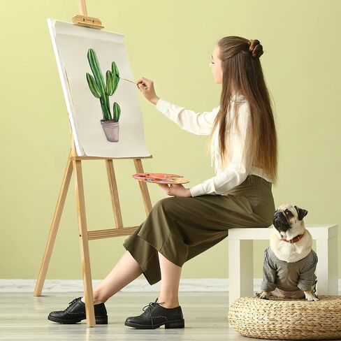 حامل رسم خشبي من ديلي، حامل عرض ورسم، حامل قابل للتعديل للرسم على القماش، يحمل قماش حتى 48 انش، حامل فني للبالغين والمبتدئين والطلاب in Kuwait