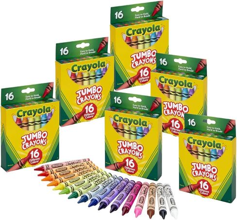 Crayola Crayons, Bulk School Supplies For Kids, 24 Count Crayon Box (Pack Of 6), Assorted Colors in Saudi Arabia
