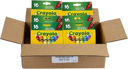 Crayola Crayons, Bulk School Supplies For Kids, 24 Count Crayon Box (Pack Of 6), Assorted Colors in Saudi Arabia
