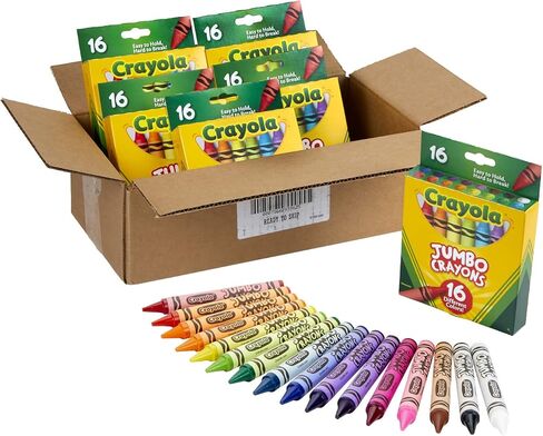 Crayola Crayons, Bulk School Supplies For Kids, 24 Count Crayon Box (Pack Of 6), Assorted Colors in Saudi Arabia