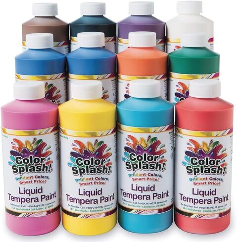 S&S Worldwide Color Splash Liquid Tempera Bulk Paint, 16-oz in Saudi Arabia