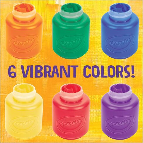 Crayola Washable Kids Paint, 6 Count, Kids At Home Activities, Painting Supplies, Gift, Assorted in Saudi Arabia