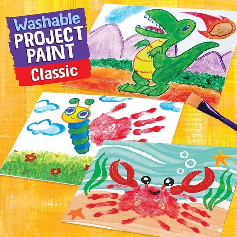Crayola Washable Kids Paint, 6 Count, Kids At Home Activities, Painting Supplies, Gift, Assorted in Saudi Arabia
