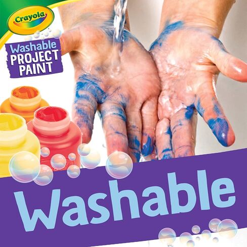 Crayola Washable Kids Paint, 6 Count, Kids At Home Activities, Painting Supplies, Gift, Assorted in Saudi Arabia