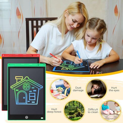 4 Pcs 12 Inch LCD Writing Tablet Doodle Board for Kids Digital Erasable Drawing Pad with Colorful Screen Educational for 3-10 Years Old Girls Boys(Colorful) in Saudi Arabia