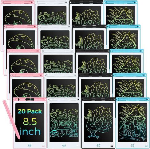Zhehao 20 Pack 8.5 Inch LCD Writing Tablet Drawing Board,Pastel,Classic in Kuwait