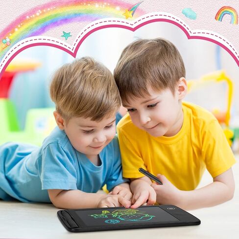 8 قطع كمبيوتر لوحي للكتابة LCD مقاس 6.5 بوصة لوحة رسم ملونة تعليمية للأطفال لوحة رسم رسومات الشعار المبتكرة لوحة رسم خربش للأعمار من 3 إلى 6 سنوات للفتيات والأولاد لوحة رسم هدايا مكتبية (أسود، وردي، أزرق) in Kuwait