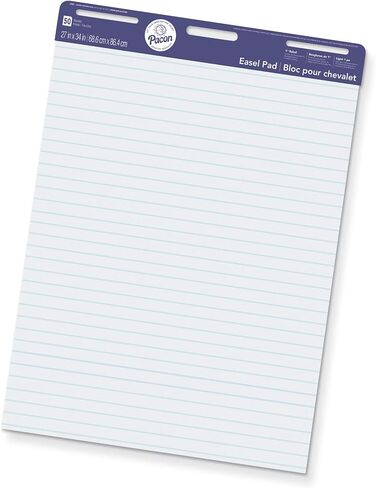 Pacon White 1In Ruled Easel Pad, 27 X 34 Inches, White, 50 Sheets (3386) in Saudi Arabia