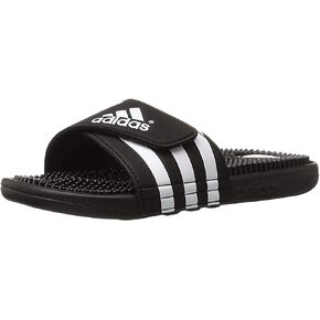adidas Men's Adissage Slides Sandal, Black/White/Black, 12 in Kuwait