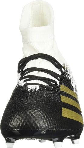 حذاء كرة القدم رجالي من adidas 20.3 Firm Ground، أبيض/ذهبي معدني/أسود، 10 US in Saudi Arabia