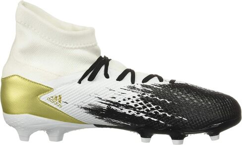 حذاء كرة القدم رجالي من adidas 20.3 Firm Ground، أبيض/ذهبي معدني/أسود، 10 US in Saudi Arabia