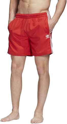 adidas Originals Men's 3 Stripe Swim Shorts Board Shorts in Saudi Arabia