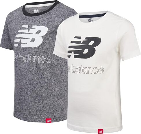 New Balance Boys' T-Shirt - 2 Pack Short Sleeve Active Performance Tee – Dry Fit Shirt for Boys (8-20) in Saudi Arabia