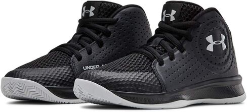Under Armour unisex child Pre School Jet 2019 Basketball Shoe, Black (001 Black, 2 Little Kid US in Saudi Arabia