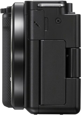 Sony Alpha ZV-E10 APS-C Interchangeable Lens Mirrorless Vlog Camera (Body Only, Black) Bundle with Shotgun Microphone, Extendable Tripod with Built-in Phone Mount and Memory Card (4 Items) in Kuwait