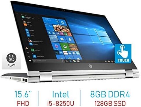 HP Premium X360 15.6’’ 2-in-1 Touchscreen FHD IPS WLED-Backlit Display Laptop PC (8th Gen Quad-Core Intel i5-8250U (>i7-7500U), Bluetooth, Webcam, 8GB DDR4 RAM, 128GB SSD Windows 10 in Kuwait