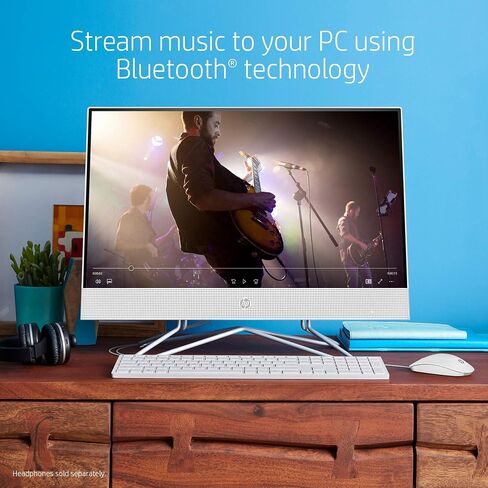 HP 24-inch All-in-One Touchscreen Desktop Computer, Intel Core i5-1035G1 processor, 12 GB RAM, 512 GB SSD, Windows 10 Home (24-df0170, White) in Saudi Arabia