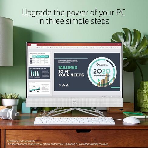HP 24-inch All-in-One Touchscreen Desktop Computer, Intel Core i5-1035G1 processor, 12 GB RAM, 512 GB SSD, Windows 10 Home (24-df0170, White) in Saudi Arabia
