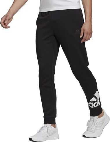adidas Men's Essentials French Terry Tapered Cuff Logo Pants in Saudi Arabia