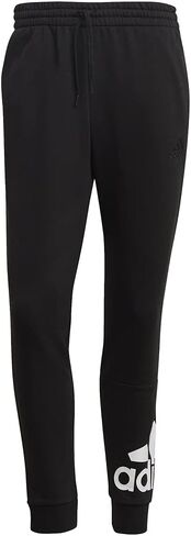 adidas Men's Essentials French Terry Tapered Cuff Logo Pants in Saudi Arabia