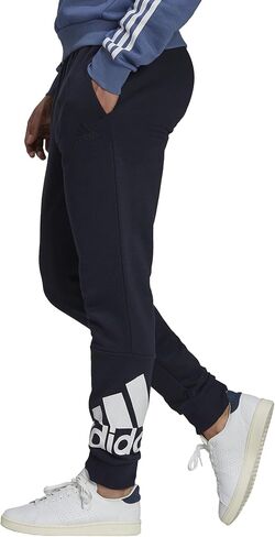 adidas Men's Essentials French Terry Tapered Cuff Logo Pants in Saudi Arabia