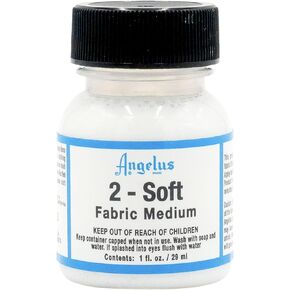 Angelus 2-soft 1oz Fabric Medium- Acrylic Paint Mixer for Clothing, Fabric, Shoe Liners