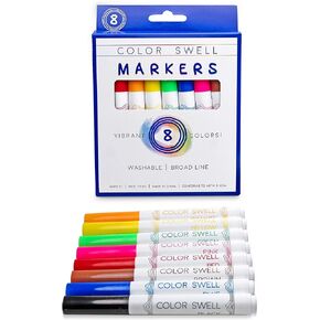 Color Swell Washable Bulk Markers 10 Boxes of 8 Vibrant Colors Are Perfect for Teachers, Kids, Parties, and Classrooms