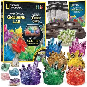 National Geographic Mega Crystal Growing Kit with 6 Crystals for Kids 8-12 in Saudi Arabia