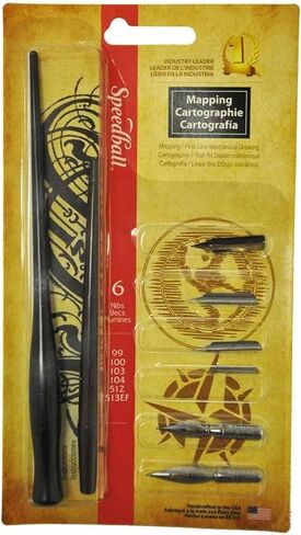 Speedball B-Series Lettering Pen Set - 1 Penholder w/ 6 Nibs in Saudi Arabia