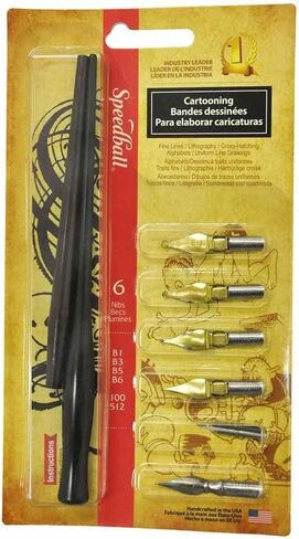 Speedball B-Series Lettering Pen Set - 1 Penholder w/ 6 Nibs in Saudi Arabia