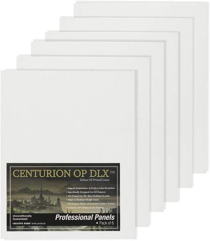 Centurion Deluxe Professional Oil Primed Linen Canvas Panels - 11x14-3 Pack of Linen Canvases for Painting, Artwork and More in Kuwait