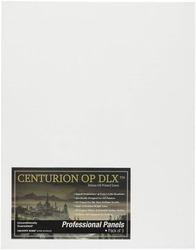 Centurion Deluxe Professional Oil Primed Linen Canvas Panels - 11x14-3 Pack of Linen Canvases for Painting, Artwork and More in Kuwait