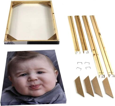 ASENART DIY طقم إطار من الخشب الصلب مقاس 8 × 10 بوصة للرسم الزيتي، إطارات فنية خشبية مخصصة للوحات القماشية، سهلة البناء، نظام تمديد قماشي، ملحقات صور مؤطرة in Saudi Arabia