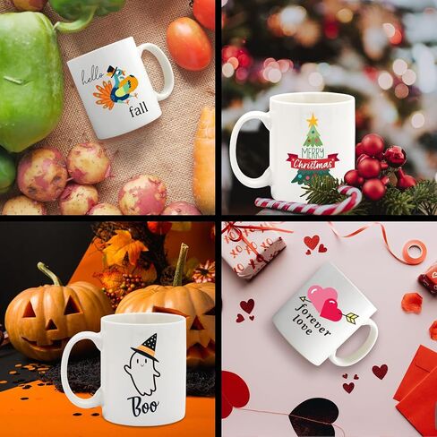 جولدنتيم مجموعة مج بينت ماي اون من السيراميك للبالغين والاطفال والنشاط الفني الحرفي، اكواب قهوة بيضاء فارغة سادة مع صندوق هدايا، قم بطلاء مجموعة الاكواب الخاصة بك in Kuwait