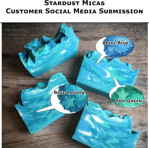 Pigment Powder Cosmetic Grade Colorant for Makeup, Soap Making, Epoxy Resin, DIY Crafting Projects, Bright True Colors Stable Mica Batch Consistency (10 Gram Jar, Ariel Blue) in Kuwait