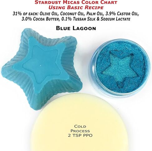 Pigment Powder Cosmetic Grade Colorant for Makeup, Soap Making, Epoxy Resin, DIY Crafting Projects, Bright True Colors Stable Mica Batch Consistency (10 Gram Jar, Ariel Blue) in Kuwait