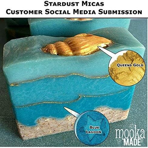 Pigment Powder Cosmetic Grade Colorant for Makeup, Soap Making, Epoxy Resin, DIY Crafting Projects, Bright True Colors Stable Mica Batch Consistency (10 Gram Jar, Ariel Blue) in Kuwait
