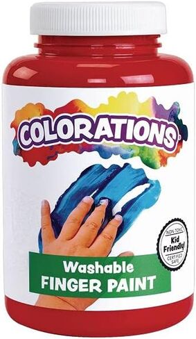 Colorations Washable Finger Paint for Kids, Each 16 fl oz, 10 Colors, Non-Toxic Paint, Kids Finger Paint,Sensory Finger Paint, Kids Paint, Hand Painting, Kids Fingerpaint, Finger Paint for Toddlers in Saudi Arabia