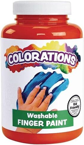 Colorations Washable Finger Paint for Kids, Each 16 fl oz, 10 Colors, Non-Toxic Paint, Kids Finger Paint,Sensory Finger Paint, Kids Paint, Hand Painting, Kids Fingerpaint, Finger Paint for Toddlers in Saudi Arabia