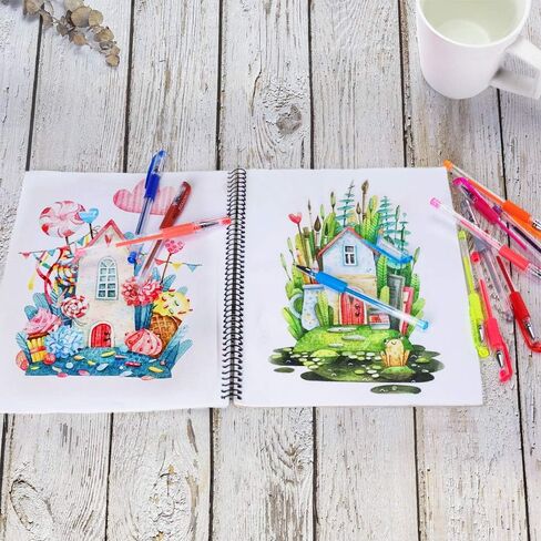 اقلام جل لامعة - اقلام جل ملونة - قلم جل للاطفال - مجموعة اقلام جل تلوين - اقلام جل لامعة للبالغين وكتب تلوين ورصاصة الرسم in Kuwait