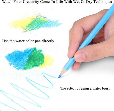 36-Color Watercolor Pencils, Water Color Pencils Set, Artist Drawing Pencils, Colored Pencils for Adult Coloring, Sketch Drawing Pencil Art Supplies, Coloring Pencil Set for Painting,Teens, Child in Saudi Arabia