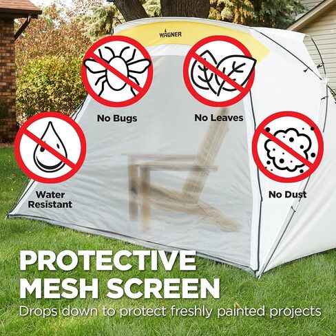 Wagner Spraytech C900038.M مأوى رش كبير، أبيض، أصفر وC900086.M قرص دوار لرش الطلاء، منصة مستديرة بقطر 11 بوصة لعقد مشاريع الرش، دوران سلس in Kuwait