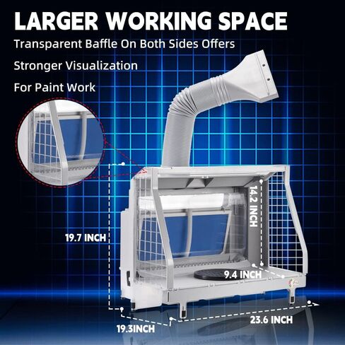 OPHIR Water Curtain Airbrush Spray Booth with 3 Filteration, 3 Fans & LEDs in Kuwait