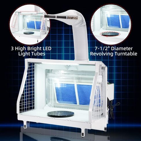 OPHIR Water Curtain Airbrush Spray Booth with 3 Filteration, 3 Fans & LEDs in Kuwait
