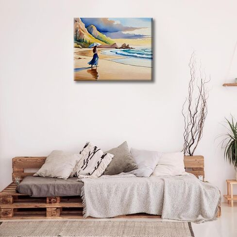 Car Paint by Numbers Kit for Adults, Retro Classic Car Oil Painting Art Paint by Numbers Sea Sunset Landscape Poster Paint by Numbers for Wall Decor Acrylic Painting Kit, 16x20 Inch (Frameless) in Saudi Arabia