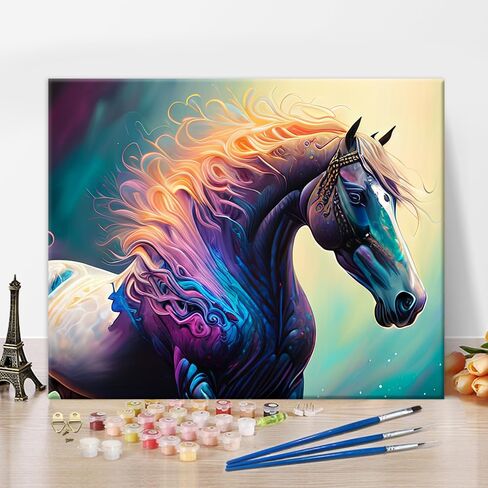 Car Paint by Numbers Kit for Adults, Retro Classic Car Oil Painting Art Paint by Numbers Sea Sunset Landscape Poster Paint by Numbers for Wall Decor Acrylic Painting Kit, 16x20 Inch (Frameless) in Saudi Arabia